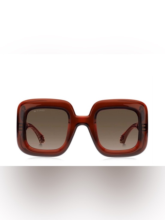 Etro Accessories - Etro Oversized Square Sunglasses in Brick Red with Case ETRO0015/S 2LFHA
